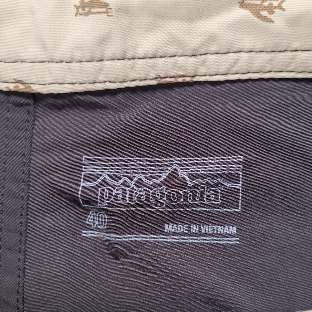 Patagonia Recycled Nylon Draw String Shorts Zip Pocket Gray Draw String Mens - Picture 7 of 9